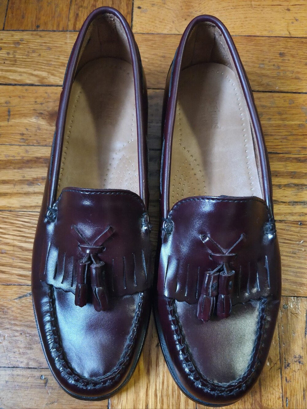 G.H. Bass Weejuns Jaclyn Burgundy Leather Tassel Loafers Women Shoes Kiltie 7 - Picture 1 of 8